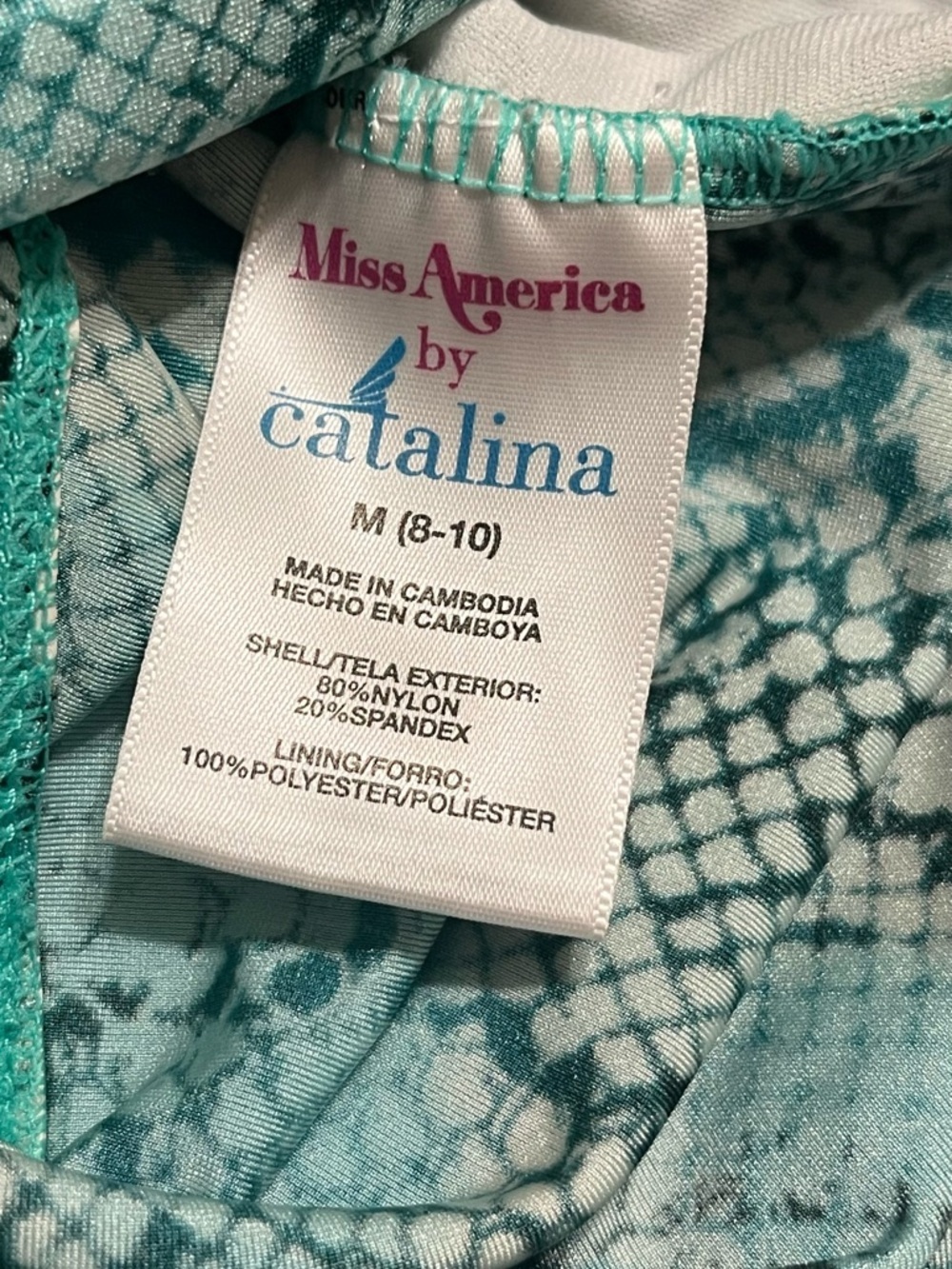 Catalina tankini top and Faded Glory swim shorts. - Picture 3 of 6
